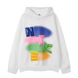 Men Hoodie Inkjet Printed Hoodie Men's Spring and Autumn Vintage Hip Hop Loose Hoodie