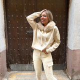 Women Sweatshirt Hooded Winter Loose Long Sleeve Jacket