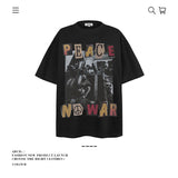 American vintage street T-shirt men's loose spring and summer half-sleeved shirt