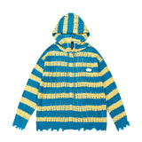 Women Sweater Hooded Knit Cardigan Women's Loose Casual Sun-Proof Coat