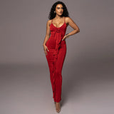 Women Desses Suspender Skirt Ruffled Dress Long Skirt
