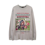 Men Long Sleeve Shirt Printed Long Sleeve T-shirt Men and Women Hip Hop Couple All-Match Loose