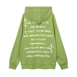 Men Fleece Lined Hoodie Winter Hooded Jacket Men's High Street Letter Printing Distressed Sweater