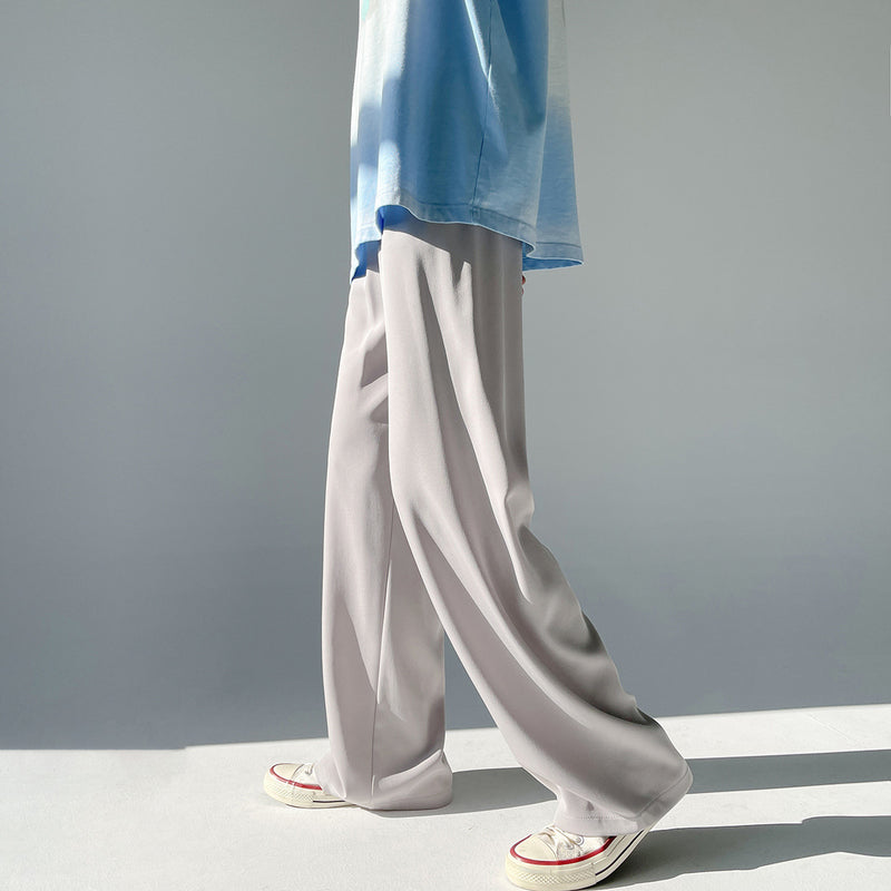 Men Sweatpants Casual Pants Men's Spring Versatile Drooping Wide-Leg Pants Straight