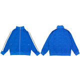 Palm Angle Sweatshirt Palm Angels Striped Stand Collar Jacket for Men and Women Couple Loose Sports Jacket