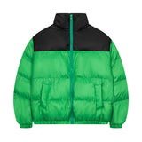 Men Cotton Padded Jacket Coat Vintage Stand-up Collar Cotton-Padded Clothes Ins Casual Winter Loose and Warm Bread Coat