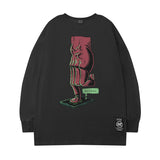 Men Long Sleeve Shirt Letter Printed Long Sleeve T-shirt Men Loose All-Matching Base Casual