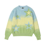 Women Sweater Color-Block Crew Neck Women's Loose Autumn Sweater