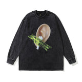 Men Long Sleeve Shirt Autumn Winter Street Printed Long Sleeve T-shirt Men's Hiphop Loose