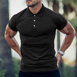 Men T Shirt Summer Men's Cotton Short Sleeve T-shirt Polo Shirt