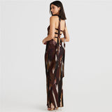 Women Desses Dress Printed Elegant Slim Fit Long Dress