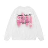Men Hoodie Printed Crew Neck Sweatshirt Men's Loose Spring and Autumn Washed and Worn