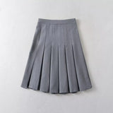 Women Skirt Women's Preppy Style High Waist Pleated Skirt Skirt