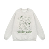Men Hoodie Animal Printed Crew Neck Sweatshirt