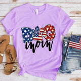 Women's Independence Day T Shirt round Neck Short Sleeve T-shirt Women's Top