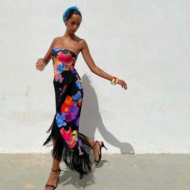 Women's Desses Dress Printed Beach Dress Midi Dress for Women