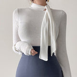 Women Long Sleeve Shirt Women's Half Turtleneck Tight