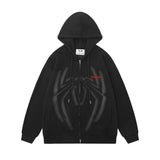 Men Hoodie Spider Paste Cloth Embroidery Inkjet Hooded Sweater