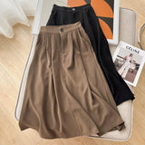 Women Skirt Women's High Waist Straight Skirt Women's Mid-Length