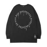 Men Long Sleeve Shirt round Neck Sweater Men's Spring and Autumn Loose Long Sleeve T-shirt Women's Coat