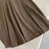 Women Skirt Autumn and Winter Woolen Skirt A- Line Dress Belt