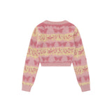 Women Sweater Short Sweater Autumn Crew Neck Long Sleeve
