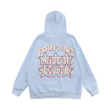 Men Hoodie Five-Pointed Star Printed Hoodie Autumn and Winter Loose Top Vibe