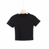Women T-Shirt Women's T-shirt Summer round Neck Short Sleeves Short Top