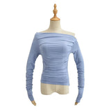 Women T-Shirt Long-Sleeved T-shirt Top for Girls