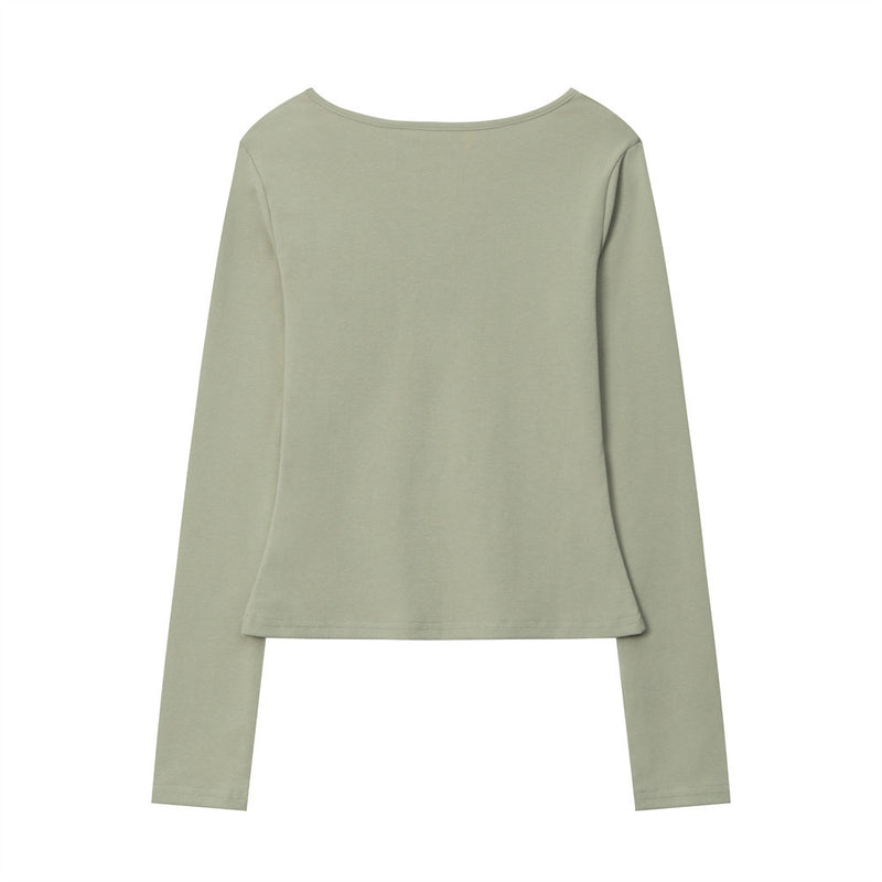 Women Long Sleeve T-Shirt Long Sleeve T-shirt Women's Spring and Autumn Casual Short