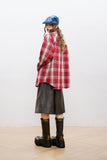 Unisex Jacket Autumn Red Brushed Basic Shirt Women's Clothing
