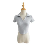 Women T-Shirt Spring Short Sleeve Slim T-shirt Top