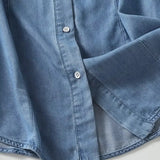 Women T-Shirt Retro Denim Shirt Women's Autumn Design Sense