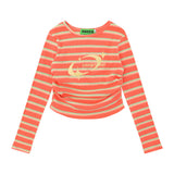 Women Sweater Color Matching Sweater Girls Spring and Autumn Casual round Neck