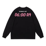 Men Long Sleeve Shirt Printed Long Sleeve Bottoming Shirt Men and Women Hip Hop Loose round Neck