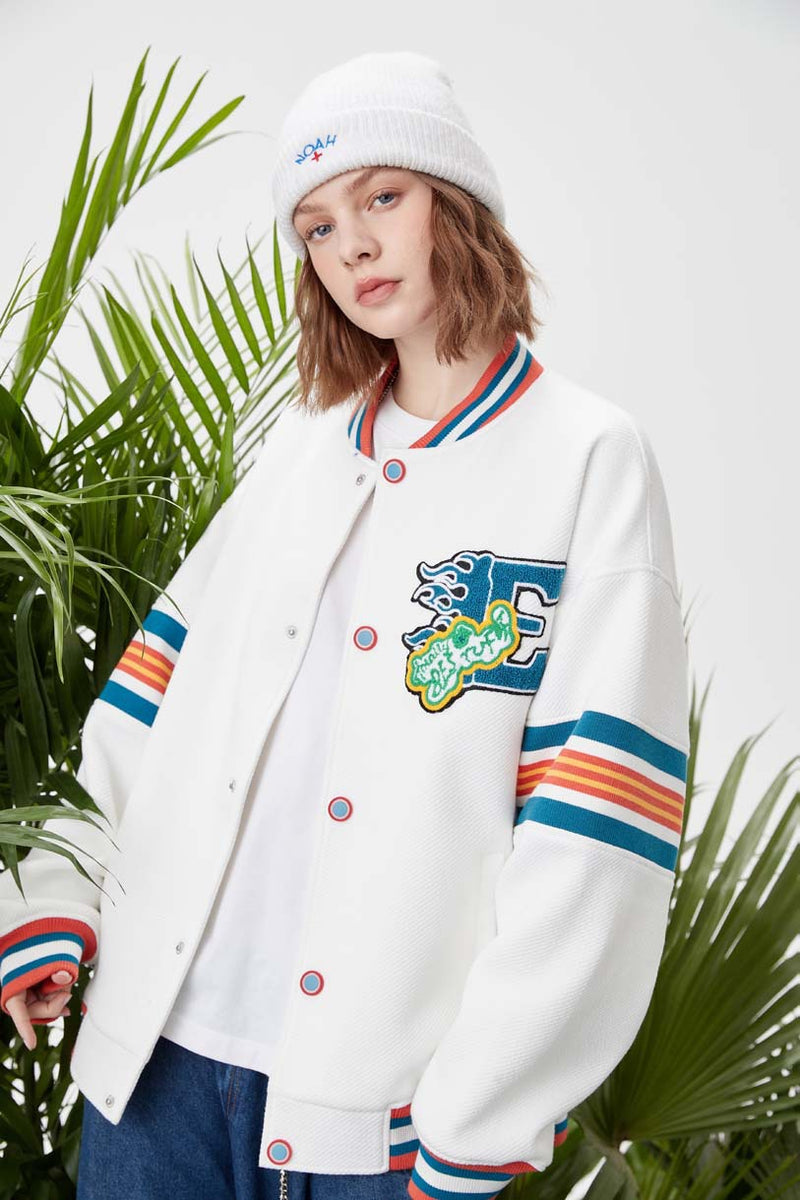 Unisex Jacket Autumn Knitted Patch Baseball Uniform Women's Clothing