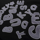 Men Hoodie Paste Cloth Embroidery Letters Hooded Pullover