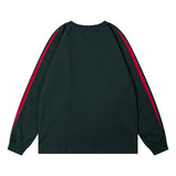 Men Hoodie round Neck Base Sweater Linen Cotton Long Sleeve T-shirt