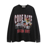Men Long Sleeve Shirt Washed Long Sleeve Bottoming T-shirt Men and Women Loose