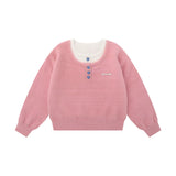 Women Sweater Women's Loose Casual Autumn Love Button Sweater