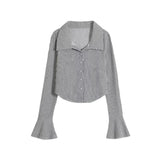 Women T-Shirt Spring Long Sleeve Short Top Vintage Shirt for Women