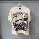 Mixed Emotion T-Shirt Alien~ Paleo Print Summer~~ Short Sleeve
