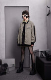 Unisex Jacket Fall Contrast Color Check Stitching Jacket