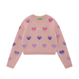 Women Sweater Short Knitwear for Girls Autumn Casual Short Long-Sleeved Sweater