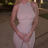 Women Dresses Spring and Summer Sexy Backless Dress Long Dress