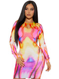 Women Dresses Women's Autumn Fashion Printed Long Sleeve Dress