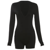 Women Jumpsuit Fall Women's Clothing Long Sleeve Short Jumpsuit