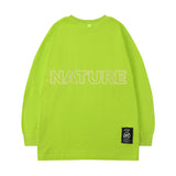 Men Long Sleeve Shirt Letter Printed Long Sleeve T-shirt Men's Loose Casual