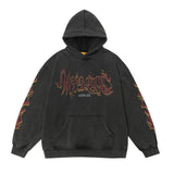 Men Hoodie Letter Hooded Sweater Men's Loose Casual Wash