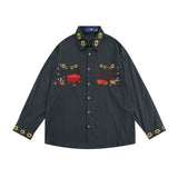 Men Long Sleeved T Shirt Fine Plaid Long Sleeve Shirt Menswear Fashion Brand Loose Casual Polo Collar Outer Shirt